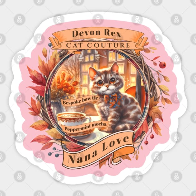 Cat Couture Bespoke Vicuña Kawaii Nana Love 26D Sticker by catsloveart